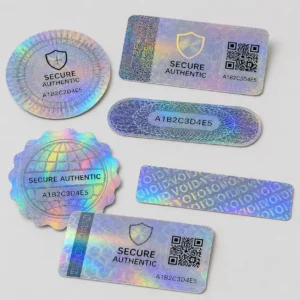 Custom Holographic Security Labels 2 | SZKAYU Packaging | Custom Labels stickers Cigarette Pouch Packaging Tamper evident holographic security labels