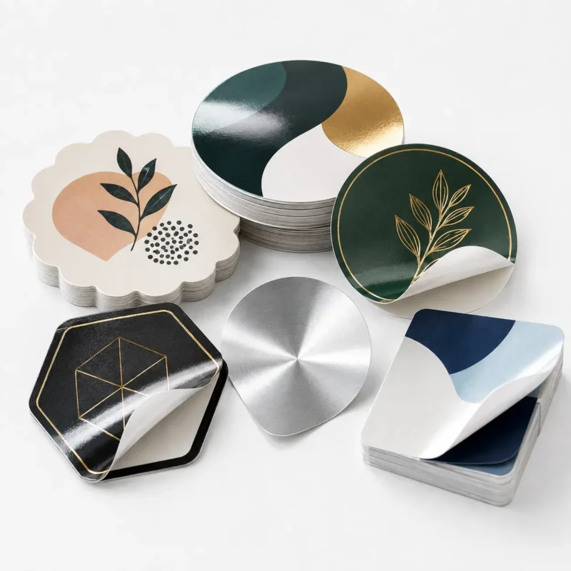 Custom die cut printed stickers