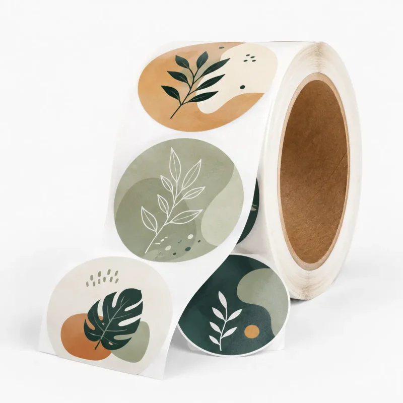 Custom adhesive stickers for packaging