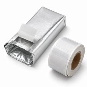 Reclosable cigarette inner liner label on aluminum foil packaging