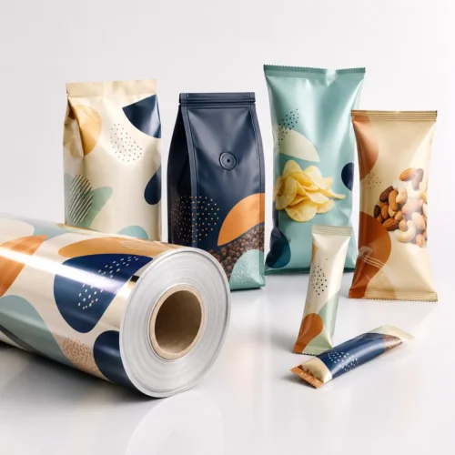 Custom printed food packaging film roll