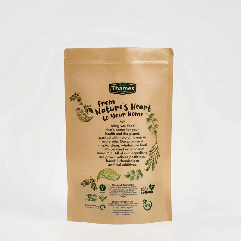 Custom Printed Kraft Pouch Back | SZKAYU Packaging Custom printed back panel of kraft stand up pouch