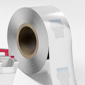White reclosable cigarette foil packaging with resealable opening